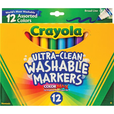 Mulberry Markers - Crayola Classic Ultra-Clean Washable Markers 12 ct Color Max
