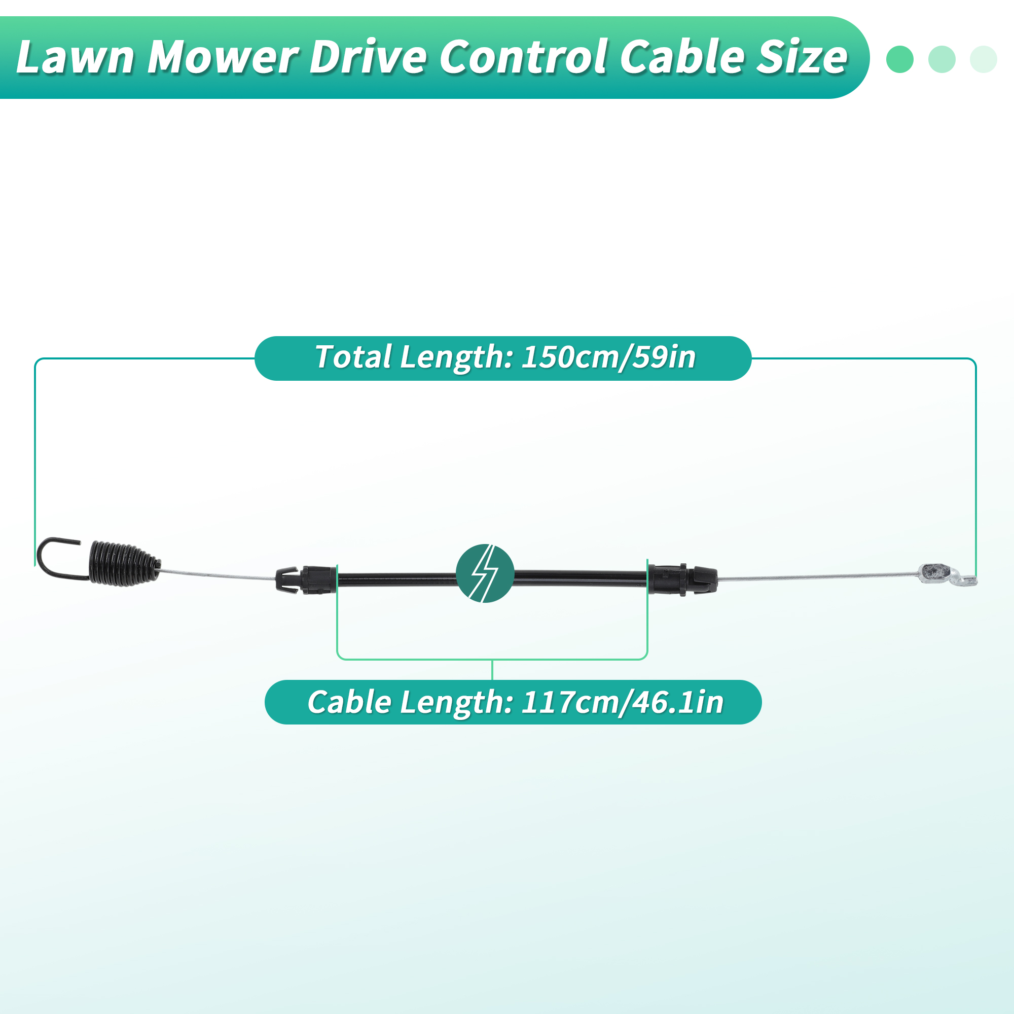 Unique Bargains Drive Control Cable for Troy-Bilt Lawn Mower 746-04440/12AI832Q724