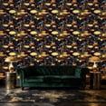 thumbnail image 3 of Peel and Stick Wallpaper Dreamlike Golden Mushroom Clearing High Contrast Fantasy Art Wall Mural 17.7in x 9.8ft Self Adhesive Removable Wall Paper Renter Friendly Wallpaper for Bedroom Cabinets, 3 of 8