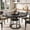 Black, variant on Ourlova 47.2 inch Round Dining Table for 4 6 Farmhouse Kitchen Table with Storage Shelf Modern Wood and Metal Circle Table for Dining Room Black