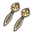 thumbnail image 2 of Peaches Elegant Vintage Copper-Colored Lace Bookmarks - Stainless Steel Reading Accessories Set, 2 of 5