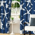 thumbnail image 5 of Lfeey Shell Starfish Cartoon Patterned Blackout Curtains for Children's Bedroom Grommet Curtains, 42x63 inch, Set of 2, 5 of 6