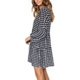 thumbnail image 4 of Women Summer Tunic Dress V Neck Casual Loose Flowy Swing Shift Dresses, 4 of 6