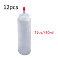 thumbnail image 7 of 12Pcs 16 Ounce Plastic Squeeze Condiment Bottles with Red Tip Cap Squirt Bottle for Ketchup,BBQ, Sauces, Arts and Crafts, 7 of 7