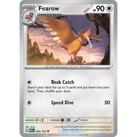 Pokemon Scarlet & Violet 151 Uncommon Fearow #22