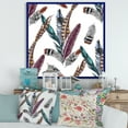 thumbnail image 2 of Designart 'Colourful Boho Art Feather Set V' Bohemian & Eclectic Framed Canvas Wall Art Print, 2 of 4