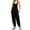 Black, variant on Lisingtool Womens Overalls Women's Sleeveless Overalls Jumpsuit Casual Solid Summer Wide Leg Bib Pants Bottons Jumpsuit Romper with Button Pockets Jumpsuits for Women Dressy Army Green