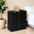 thumbnail image 2 of Tcbosik 4 Drawer Dresser for Bedroom, 28.7" Tall Night Stand, Modern Bedside Table for Living Room, Easy Assembly, Black, 2 of 7