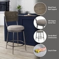 thumbnail image 4 of Hillsdale Furniture Garren Metal Counter Height Swivel Stool, Rubbed Pewter, 4 of 16