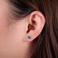 thumbnail image 6 of Limerencia Hypoallergenic G23 Pure Titanium Screw Back Earrings Post for Sensitive Ears Simulated Diamond Cartilage (5mm, Aquamarine), 6 of 11