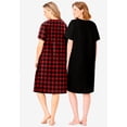 thumbnail image 2 of Dreams & Co. Plus Size 2-Pack Short-Sleeve Sleepshirt, 2 of 6