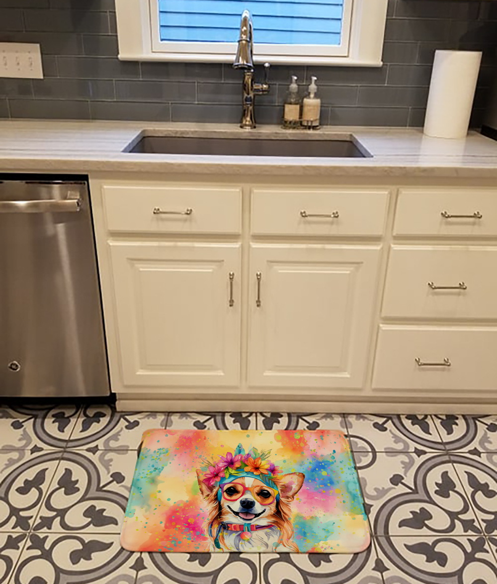 Carolines Treasures DAC2488RUG 19 x 27 in. Chihuahua Hippie Dawg Memory Foam Kitchen Mat