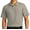 Gusty Gray, variant on Mens Breast Cancer Awareness Ribbon Patch Short Sleeve Polo Shirt, Extra-Small White