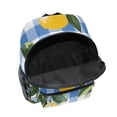 thumbnail image 6 of FORMRS School Backpack with Front Zippered Pocket 12" Student Travel Daypack, Light Blue Plaid, 6 of 6