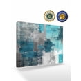 thumbnail image 2 of Teal Grey Wall Art for Living Room,Canvas Picture Wall Decor for Bathroom Bedroom,Modern Oil Painted Abstract Art Aesthetics Painting Artwork for Office Kitchen Hallway Dining Room Home Decor 24"x32", 2 of 8