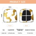 thumbnail image 3 of Gold and White Marble Seat Covers for Dining Room Chairs Set Of 4,Stretch Printed Washable Chair Seat Cover with Elastic Ties and Button,Removable Waterproof Couch Cushion Covers, 3 of 6