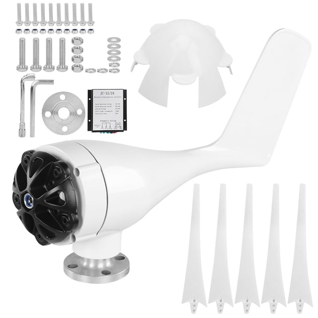 5 Blades Wind Generator, 3-Phase Ac Stable Small Wind Generator, Electromagnetic/Yaw Injection-Molded Reliable Cabins For Boats Terraces -40 Degrees Celsius -80 Degrees Celsius