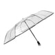 thumbnail image 5 of Paraguas plegable automático transparente de 8 varillas y 3 pliegues con borde negro, apertura y cierre automáticos, ideal para viajes al aire libre y bodas., 5 of 14