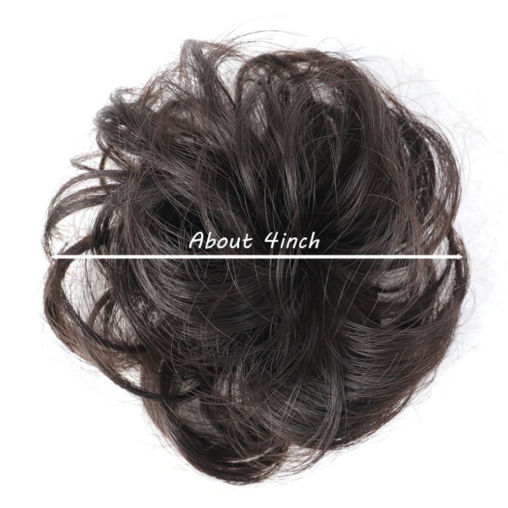 Messy Bun Hair Piece Elastic Band Wavy Curly Hair Bun Scrunchies Extensions Synthetic Chignon