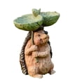 thumbnail image 4 of Estatua de resina, figura decorativa para patio, regalo para terraza, comedero de resina para jardín, baño para pájaros. Erizo 15x10x20cm, 4 of 9