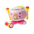 thumbnail image 1 of Juguete para bebé, mesa de actividades para bebé con luz, juguete con sonido sensorial, tambor de mano para niños, tambor para niños de 1, 2, 3 y 4 rosa, 1 of 8