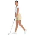 thumbnail image 2 of LRD Womens Golf Shorts 5 Inch Inseam Quick Dry Short with Pockets Khaki M, 2 of 6