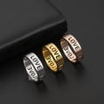 thumbnail image 2 of Hollow Love Letter Ring Stainless Steel Casual Engagement Wedding Rings Jewelry, 2 of 9