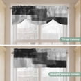 thumbnail image 3 of Tie Up Valance for Windows Black Painting Curtains Valances Rod Pocket Valance Window Treatments Grey Abstract Graffiti Art Balloon Curtains for Kitchen Living Room Bedroom Bathroom Decor 42x12 Inch, 3 of 9