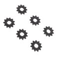 thumbnail image 1 of Sprocket de Motor de Scooter Eléctrico, 25h 11t 10 mm 6pcs Sprock de Motor de Acero para motor My1020, 1 of 7