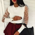 thumbnail image 2 of Hauts Sexy pour Femmes Blouse à Manches Longues Transparente Mode Nouvelle, 2 of 5