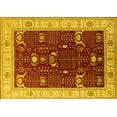 thumbnail image 1 of Ahgly Company Machine Washable Indoor Rectangle Oriental Yellow Industrial Area Rugs, 4' x 6', 1 of 4