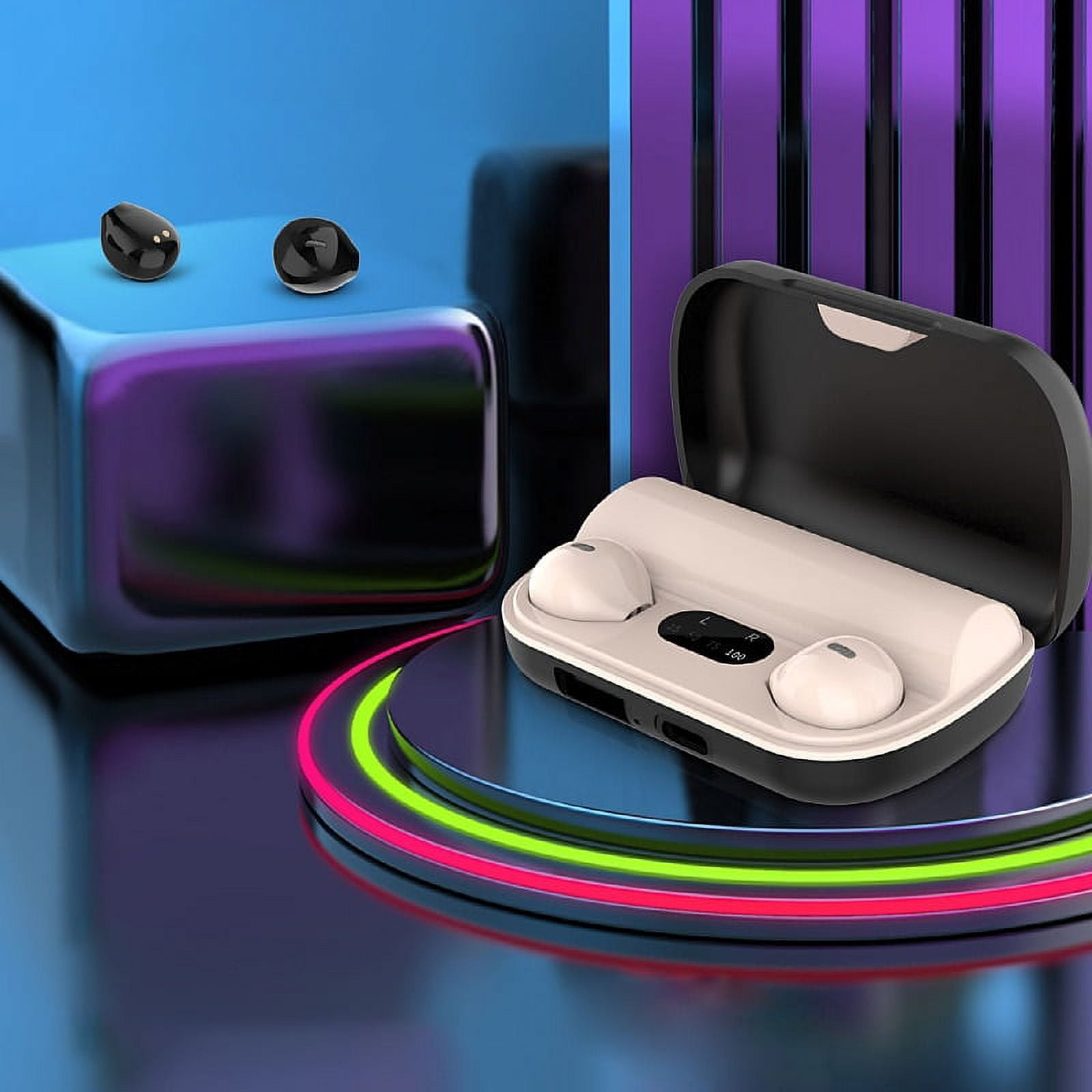 Invisible Earphones Bluetooth 5.2 Wireless Sleeping Earbuds Hidden Headphones Type C Mini Earpiece With Mic For Small Ears