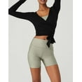 thumbnail image 5 of Wrap Top YOENAESGI Y2k Ballet Pilates para mujer, color negro, 5 of 5