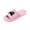 Pink, variant on Fuzzy Slippers for Women Open Toe Corduroy Slides Cute Cat Embroidery Scalloped Edge House Shoes Soft Plush Fleece Lined Indoor Anti-Slip Rubber Sole Bedroom Loungewear