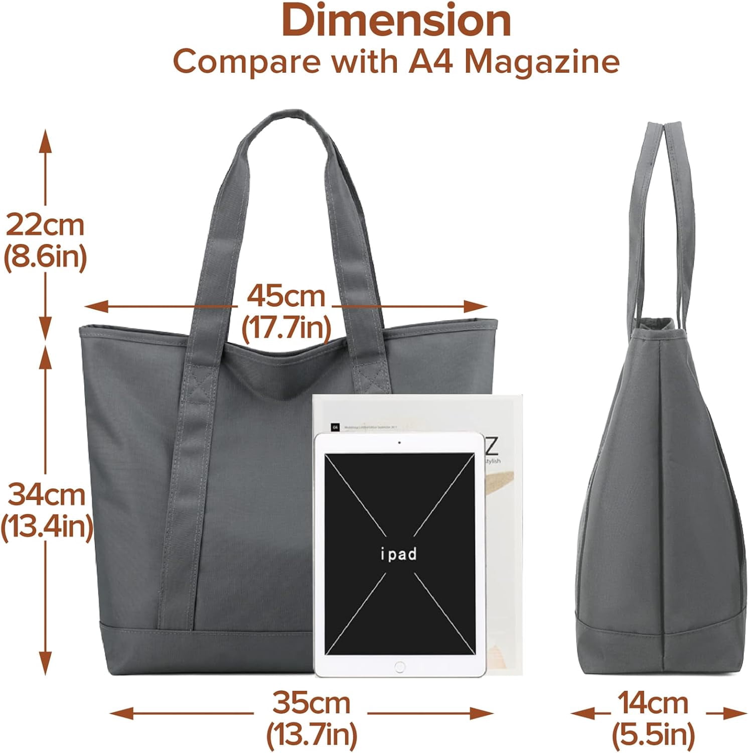 Nylon Tote Bag for Women Large Capacity Shoulder Bag Top Handle