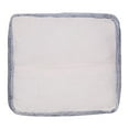thumbnail image 6 of LR Home Square Denim Blue/Ivory Recycled Chindi Medium-Sized Indoor Pouf, 18"x18"x18", 6 of 11