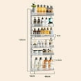 thumbnail image 4 of Garvee Adjustable Over The Door Organizer, 6-Tier Metal Hanging Door Organizer, Metal Hanging Spice Rack Shelves Door Wall Mounted Shelf for Pantry Laundry Organization and Storage, 4 of 9