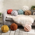 thumbnail image 3 of Almohada de bola de nudo hecha a mano, cojín de bola de nudo, almohada para la siesta, juguete de peluche, almohada decorativa para sofá de dormitorio (22 cm, rosa), 3 of 5