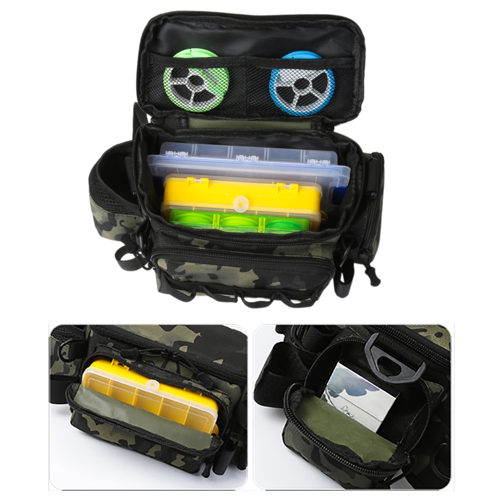 ZPAQI Fishing Gear Organizers Large Capacity Oxford Cloth Fishing Tackle Bag