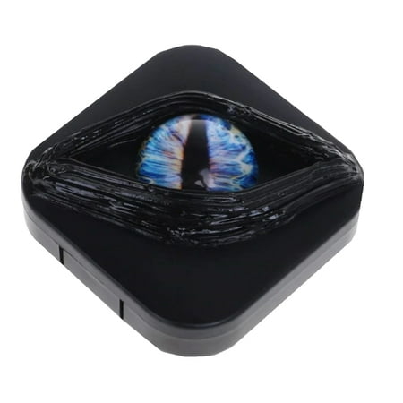 New Design Contact Lens Case With Blue Eye Dragon Black Case For Boys Girls, CLD-Blue