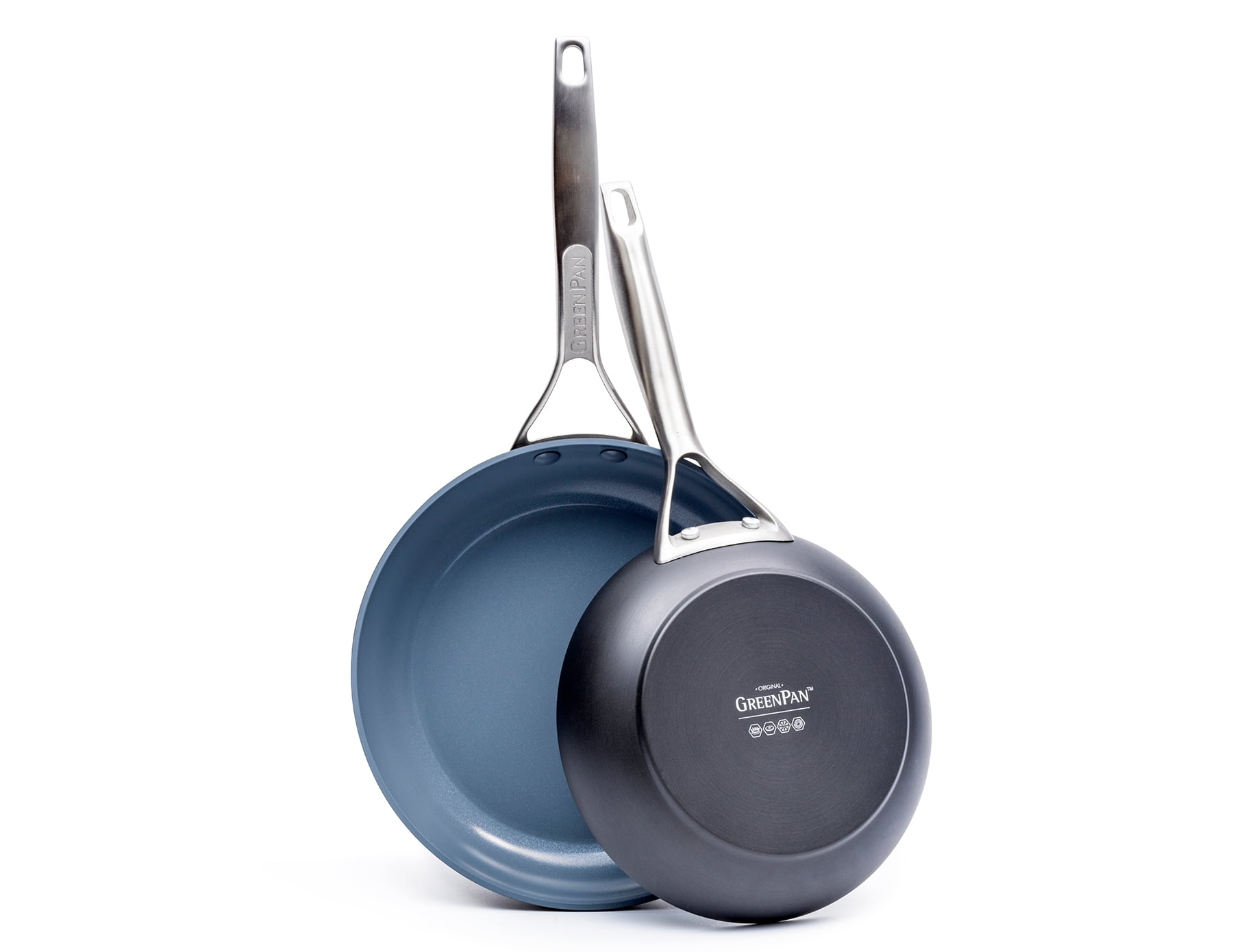 GreenPan Venice Pro 8 and 10 Ceramic NonStick Open Frypan Set Home