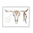 thumbnail image 4 of Stupell Industries Be Wild Longhorn Boho Bull Geometric Feather Patterns,14 x 11, Design by Marla Rae, 4 of 5
