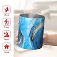 thumbnail image 5 of 12oz Coffee Tumblers Blue Marble Gold Swirl Pattern Stainless Steel Vacuum Insulated Travel Tumbler Coffee Cups Mug with Lid and Straw with Cleaning Brush for Cold & Hot Drinks, 5 of 5