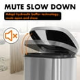 thumbnail image 3 of Dkelincs 8 Gallo/ 30L Step Trash Can with Lid, Stainless Steel Garbage Can Kitchen Trash Can with Foot Pedal & Liner, Silver, 3 of 7