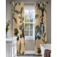 thumbnail image 4 of Blueberry Spring Leaves Sheer Curtains 63 Inch Length 2 Panels Set for Living Room/Bedroom, Brown Botanical Branches Kitchen Curtains Grommet Semi-Sheer Curtains Drapes Window Treatments 42"x63"x2, 4 of 7