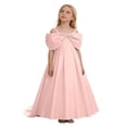 thumbnail image 5 of Fozruso Girls' Casual Dress Girls' Party Dress With Satin Bodice Sleeveless Bow Detail Wedding Birthday Dress,8-9 Years, 5 of 7