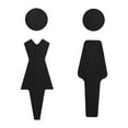 thumbnail image 1 of Letreros para baños de hombres y mujeres Letreros para puertas de baños Placas multiusos resistentes y de uso general Letreros de dirección para baños, 1 of 8