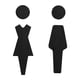 thumbnail image 2 of Señales para baños de hombres y mujeres, placas de señalización para baños, señales genéricas fáciles de usar para baños públicos, bares de hoteles, 2 of 10