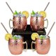 thumbnail image 4 of Rose Gold Hammered Moscow Mule Mug Stainless Steel Cup 530ml, Perfect Gift for Any Occasions, 4 of 5