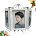 thumbnail image 2 of Rotating Musical Ferris Wheel Photo Frame 5 inch Windmill Picture Frame Gift for Family Classic Home Decor (White), 2 of 5